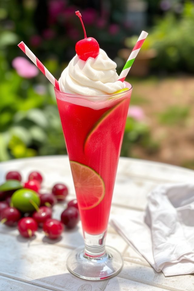 revitalizing cherry limeade float