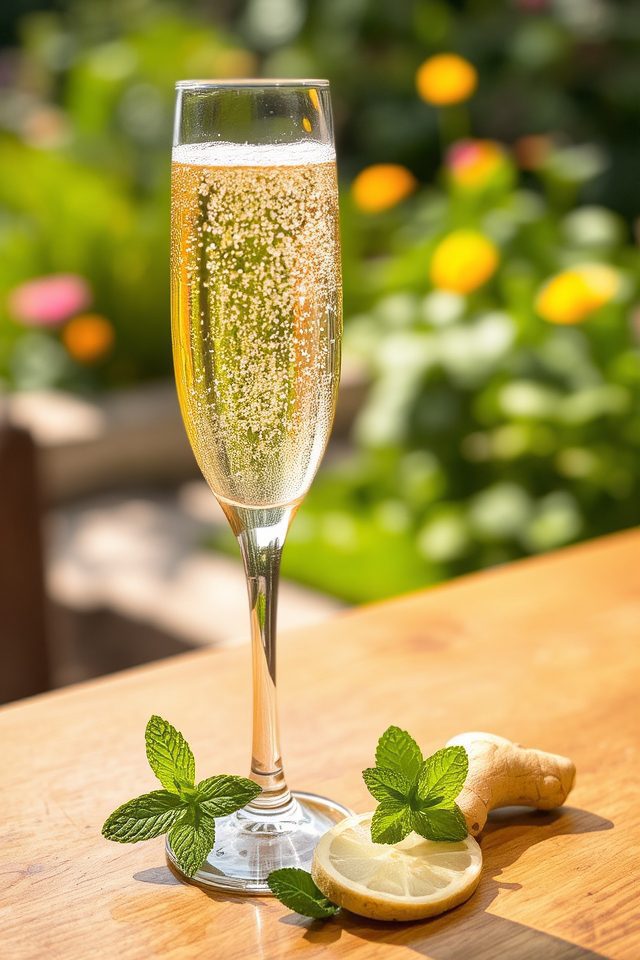 revitalizing ginger mint cocktail
