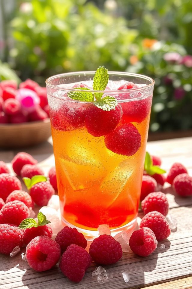 revitalizing sparkling raspberry tea