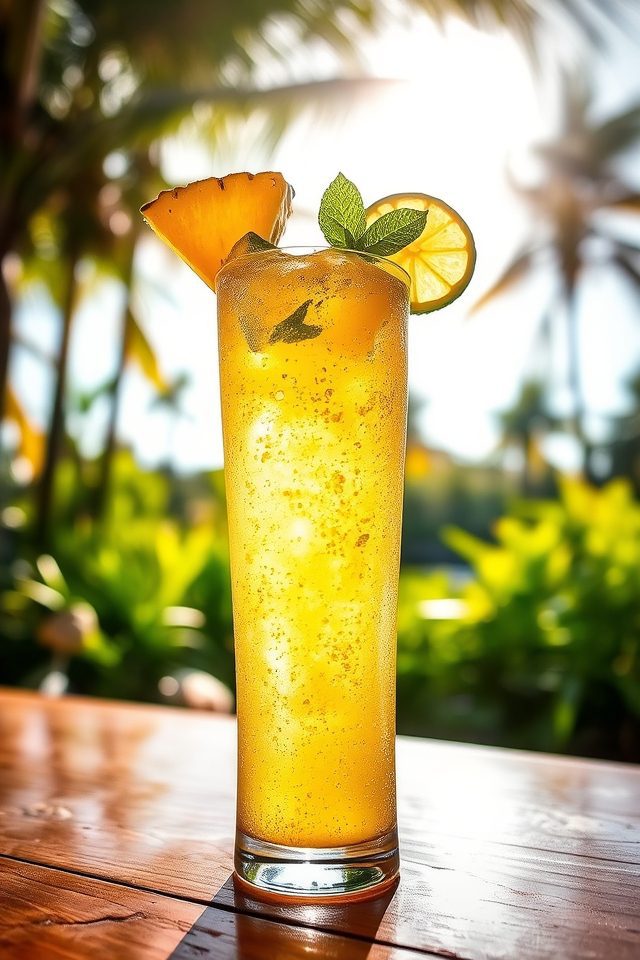 revitalizing tropical pineapple drink