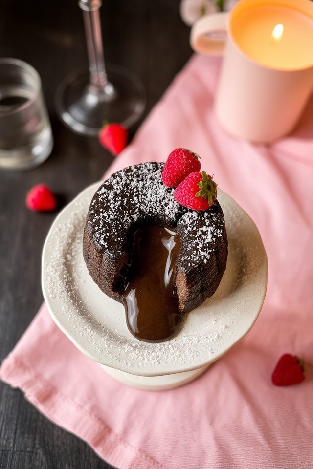 rich chocolate lava cake