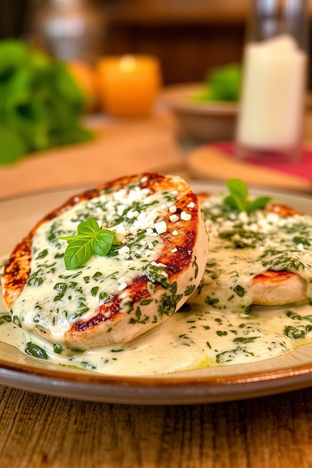 rich creamy pork chops