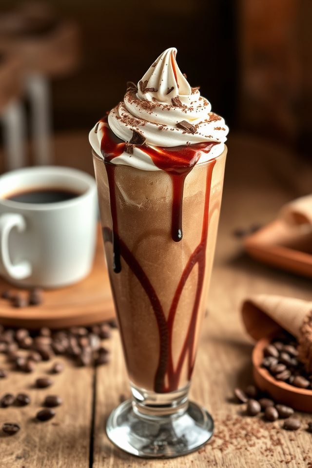 rich mocha fudge milkshake