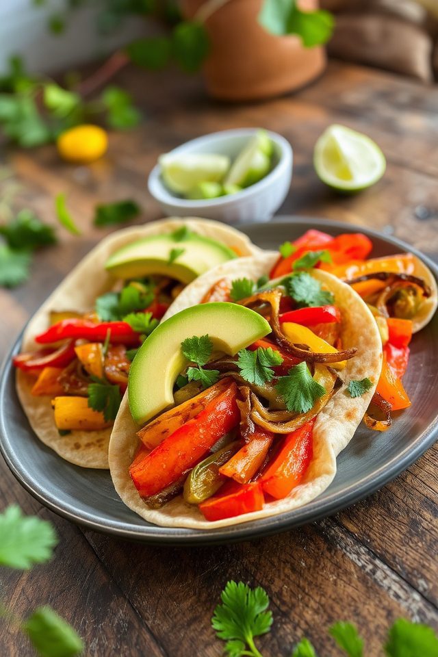 roasted veggie fajitas recipe