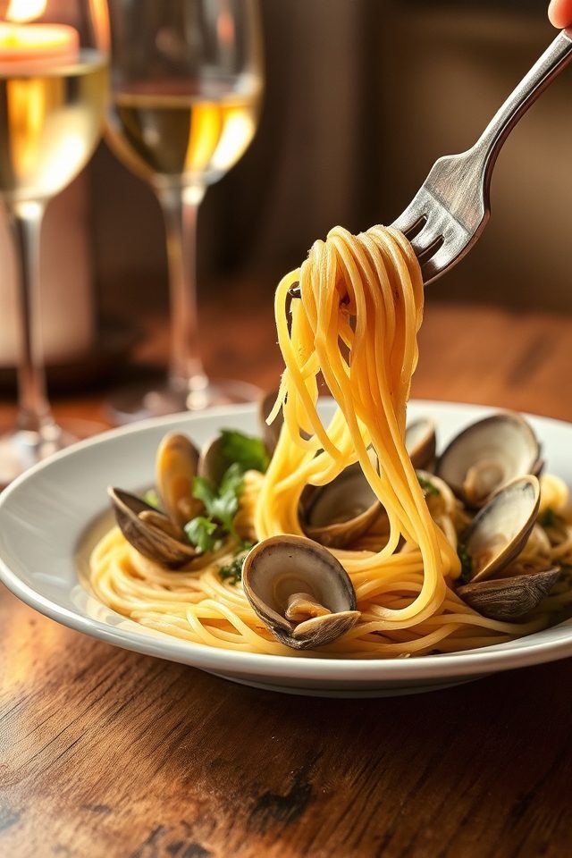 romantic clams white wine