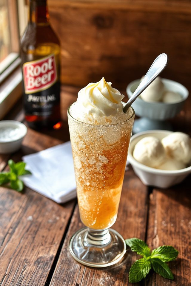 root beer icy dessert