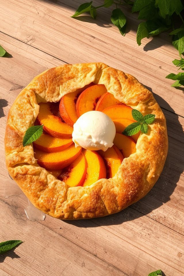 rustic peach dessert galette