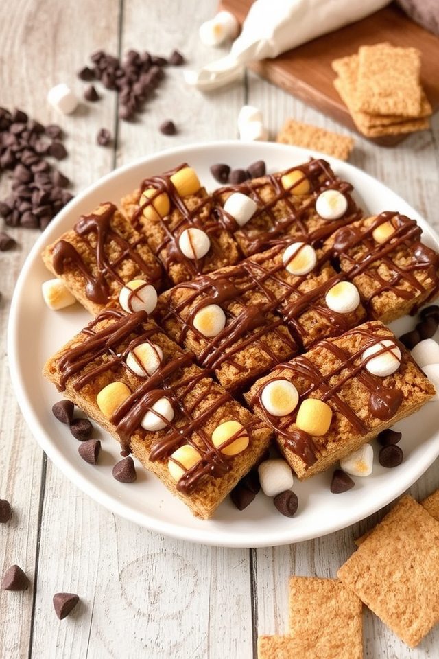 s mores inspired chewy granola bars