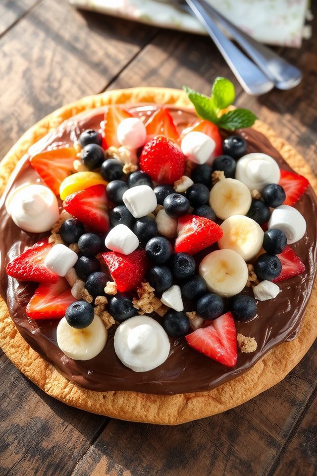 s mores inspired fruit dessert
