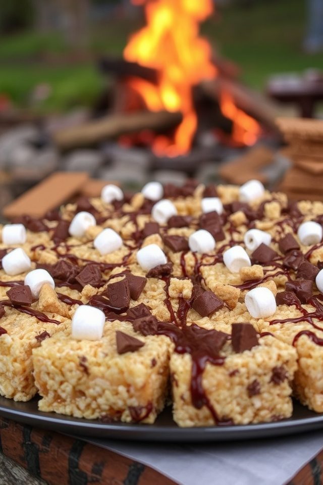 s mores inspired rice treats