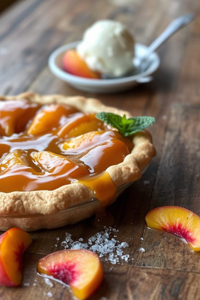 salted caramel peach delight