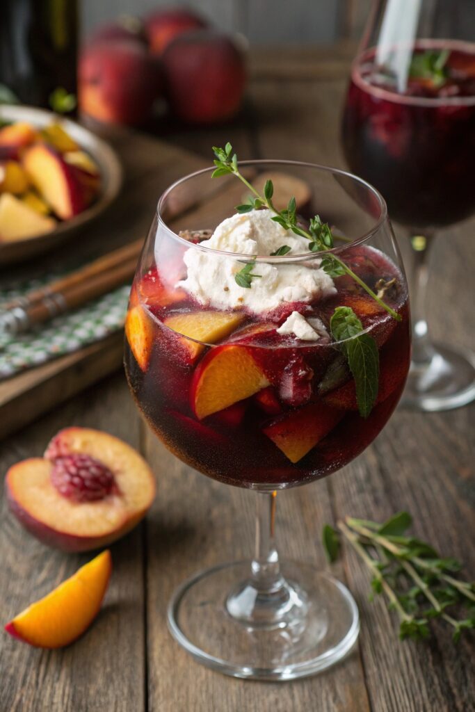 peach sangria warm evenings