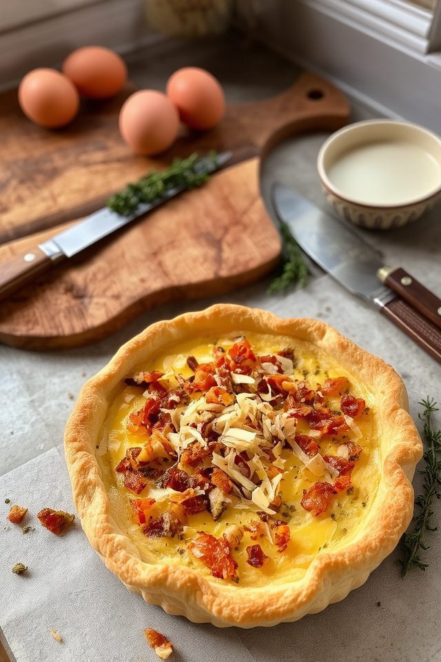 savory bacon custard tart