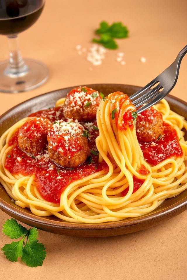 savory italian meatballs dish
