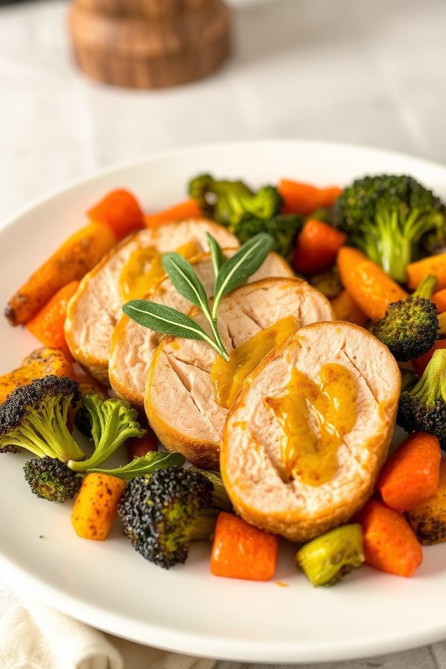savory mustard stuffed pork cutlets