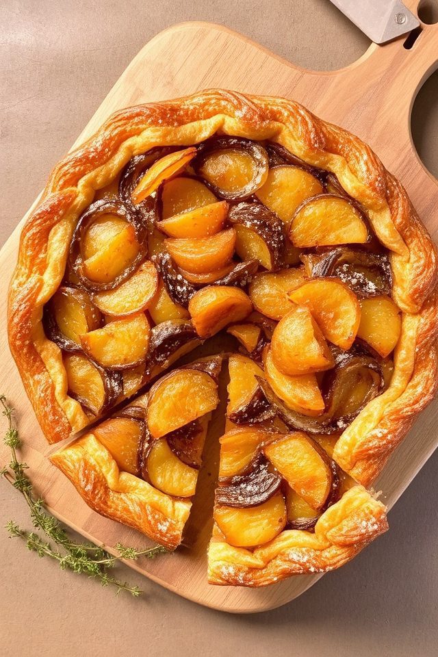 savory potato onion tart