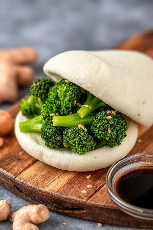 savory sesame garlic broccoli