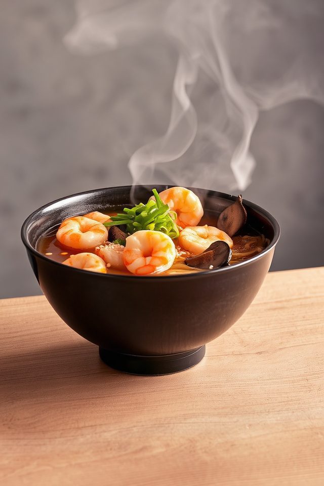savory shrimp ramen broth