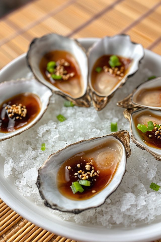 savory soy sesame oysters
