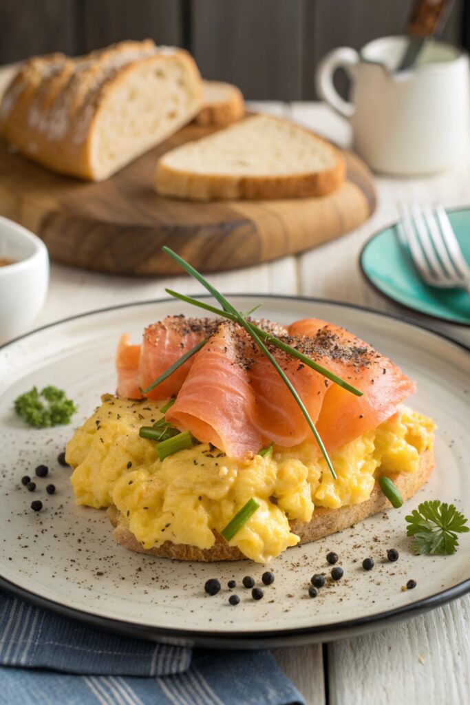 smoked salmon breakfast dish