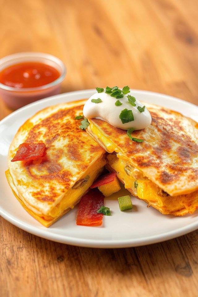 scrambled eggs breakfast quesadillas