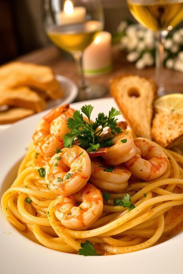 shrimp scampi valentine dinner