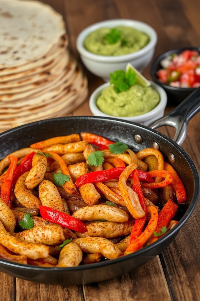 sizzling chicken fajitas delight