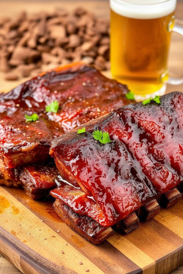 slow cooked smoky beef ribs