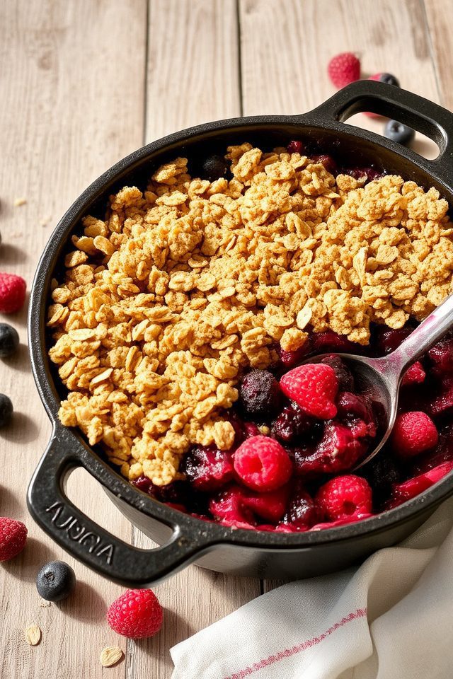 slow cooker berry crisp
