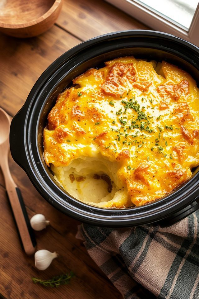 slow cooker cheesy potatoes