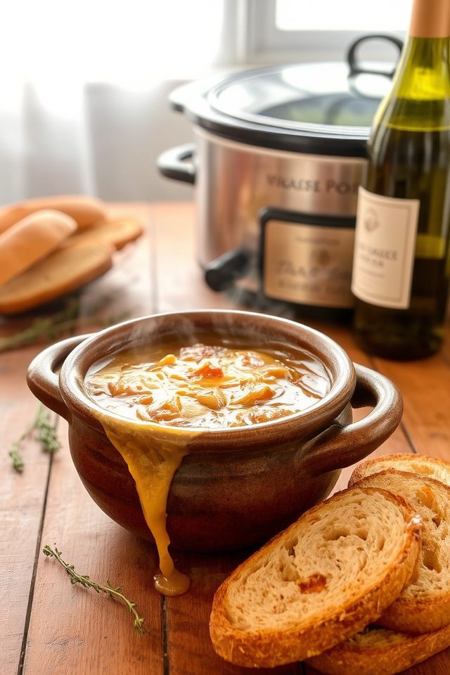 slow cooker onion soup