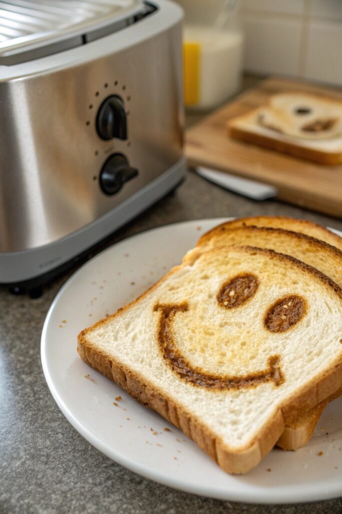 smiley face toast designs