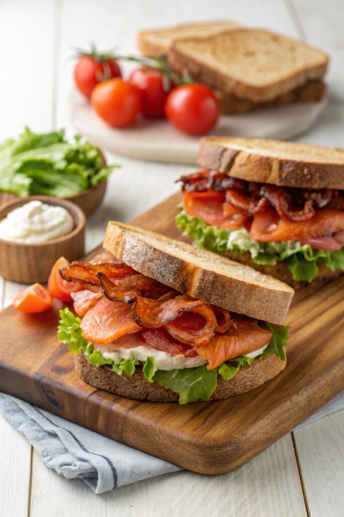 gourmet smoked salmon sandwich