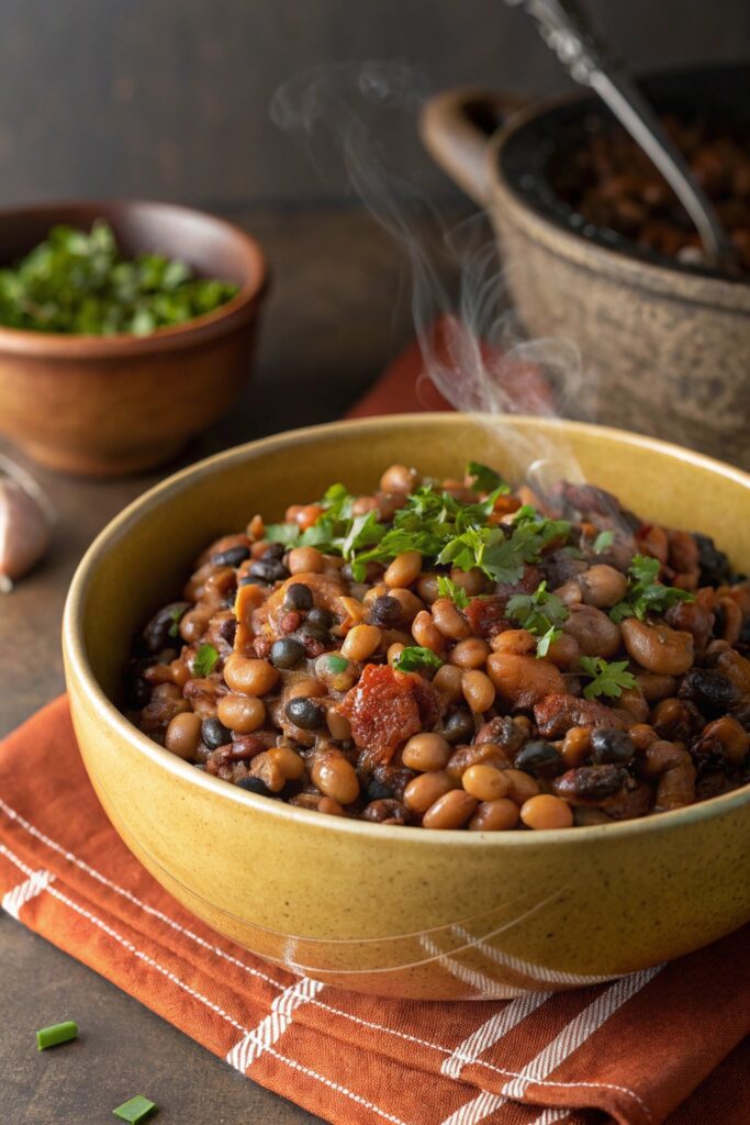 hearty smoky black eyed peas