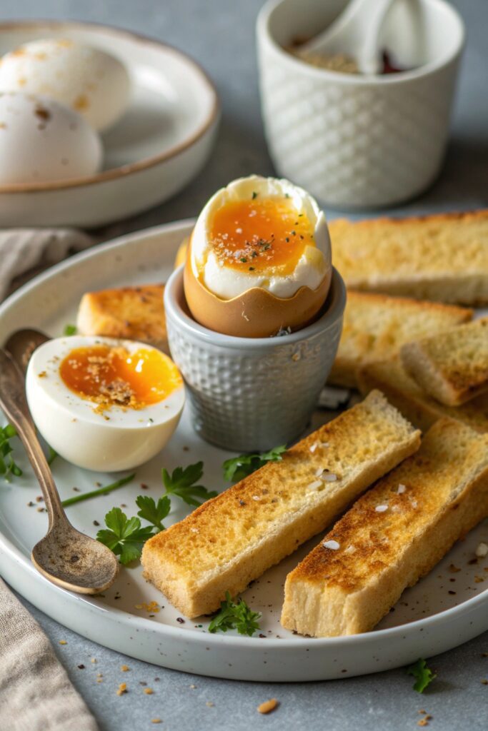 eggs with runny yolks
