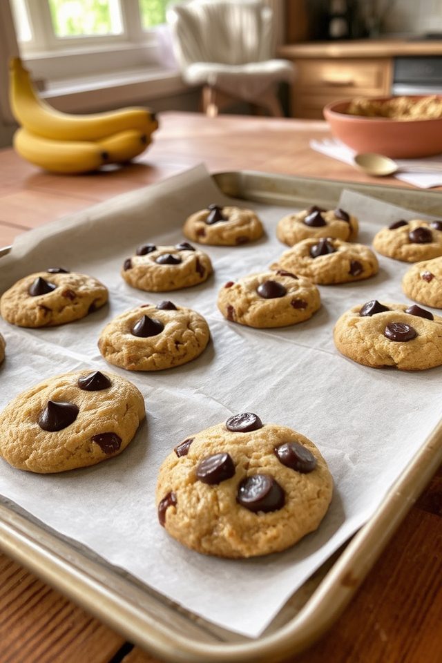 soft chewy banana cookies
