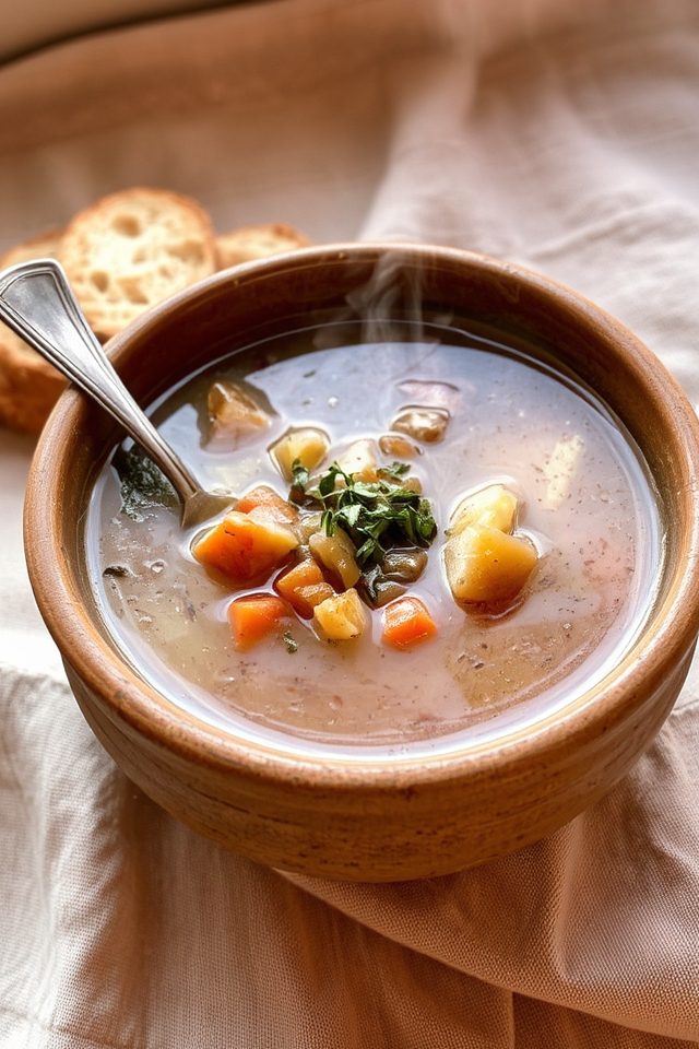 soothing chicken vegetable broth