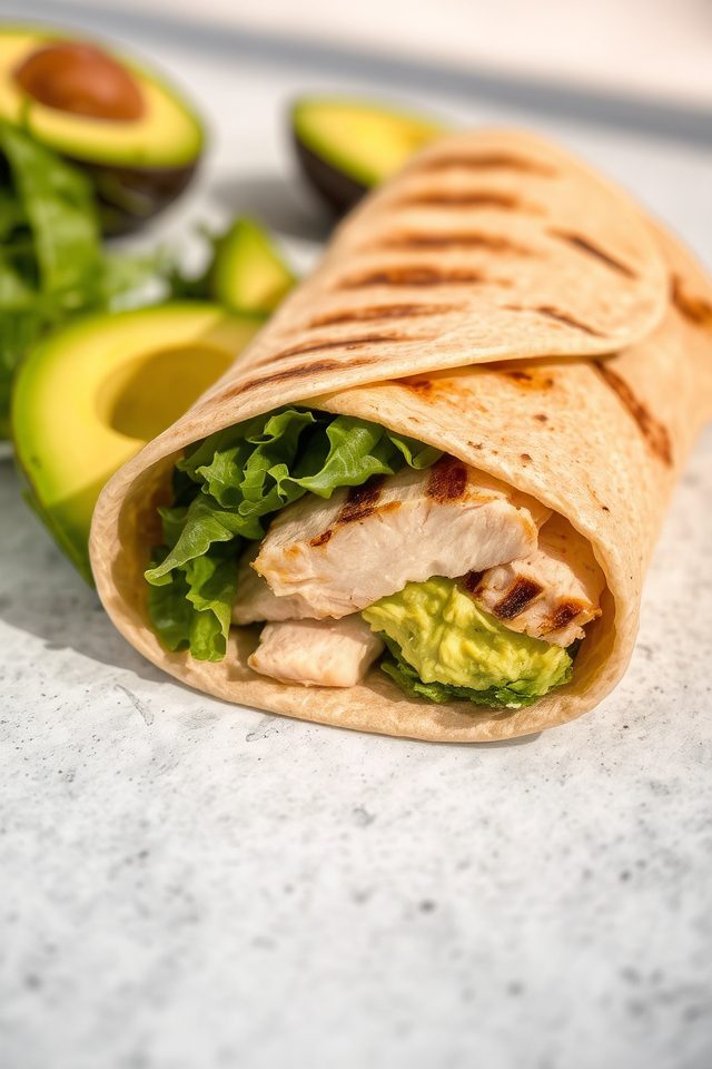 soothing turkey avocado wrap
