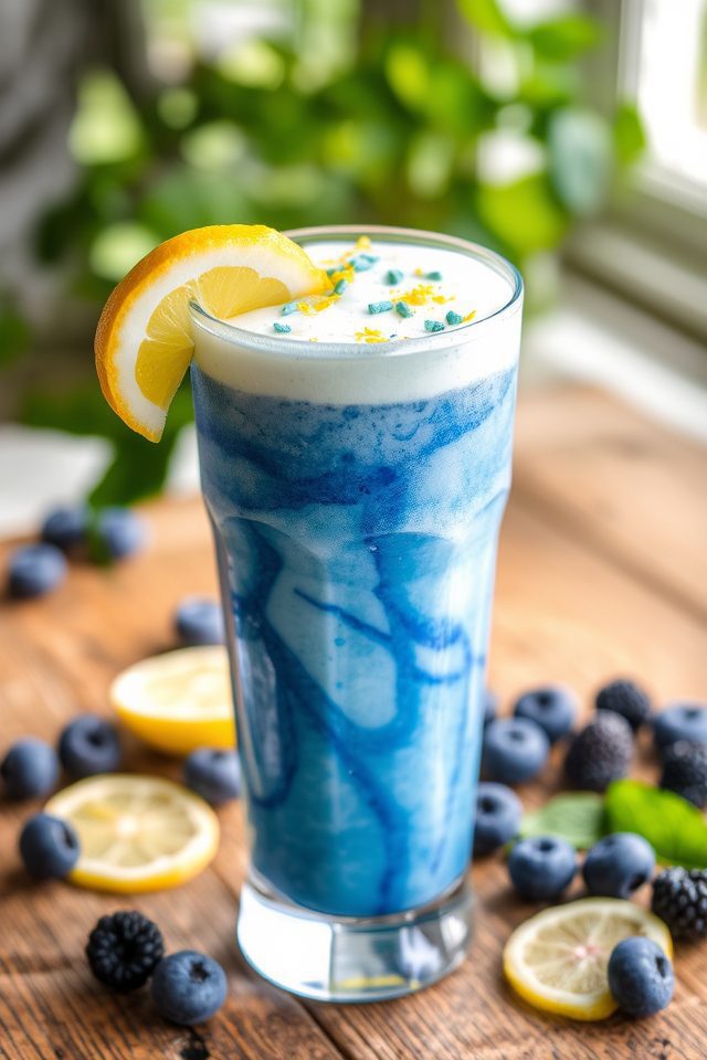sour blue raspberry smoothie