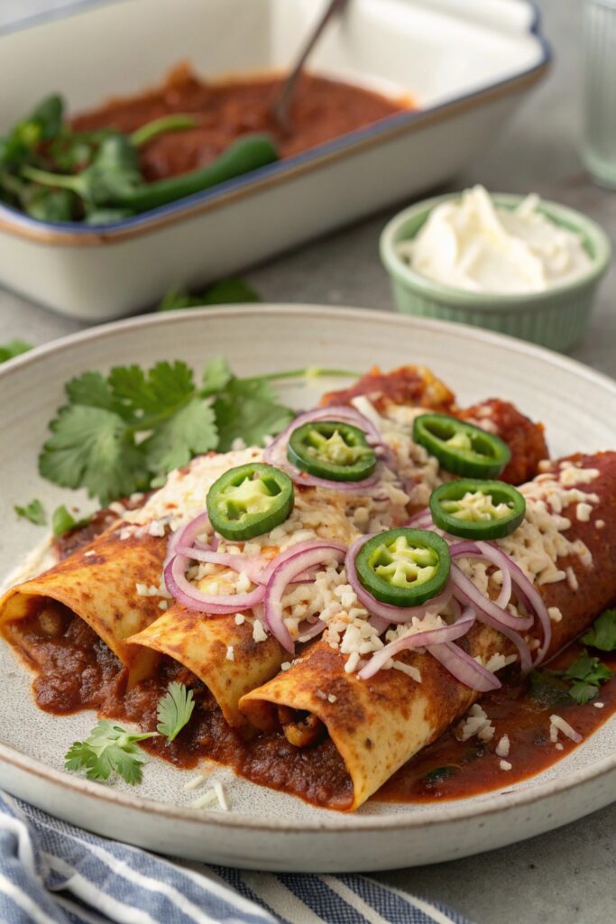 flavorful bean enchiladas baked