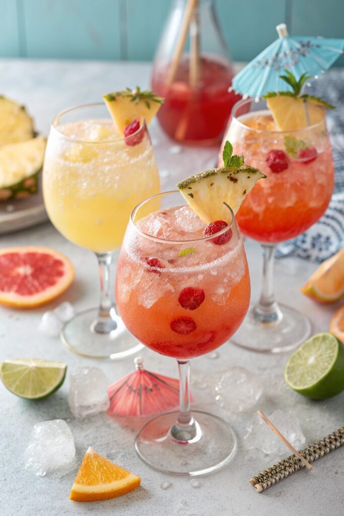 sparkling juice summer drinks
