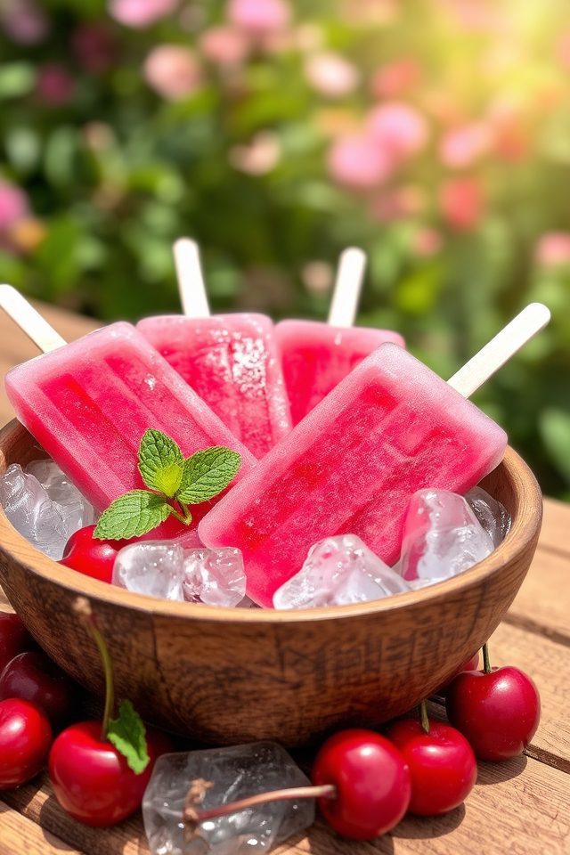sparkling cherry frozen treats