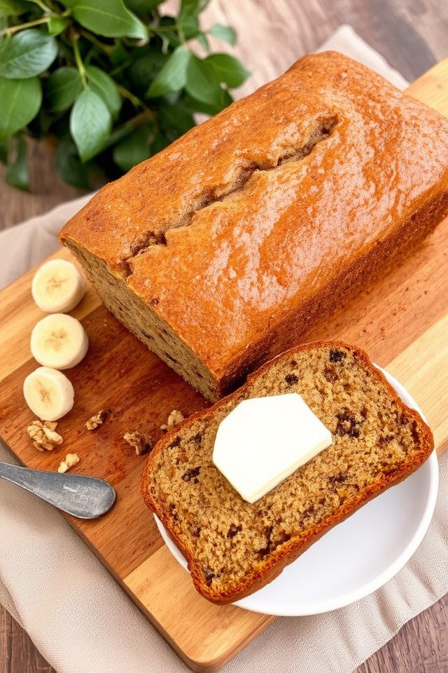 spiced rum infused banana bread