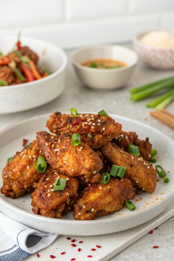 crispy spicy korean wings