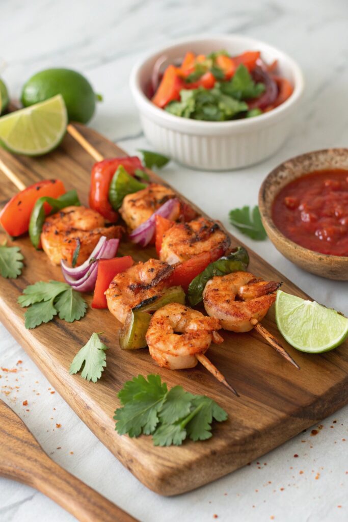 spicy shrimp bbq skewers