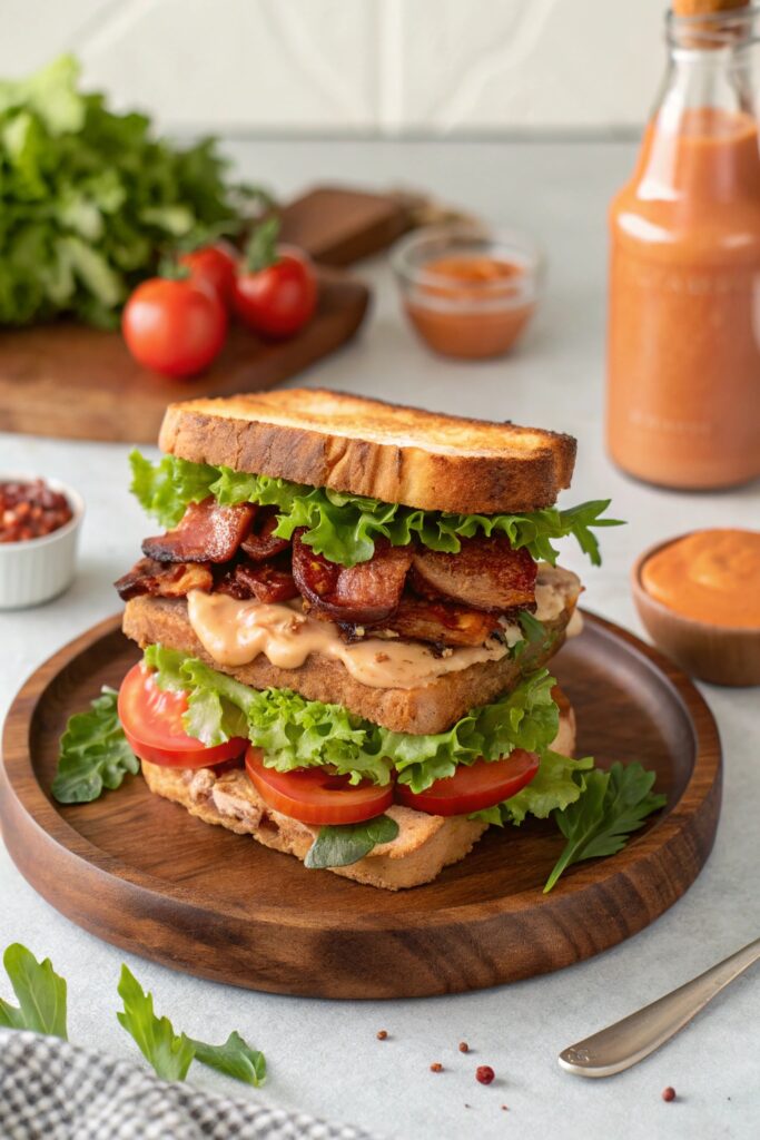 spicy sriracha bacon lettuce tomato