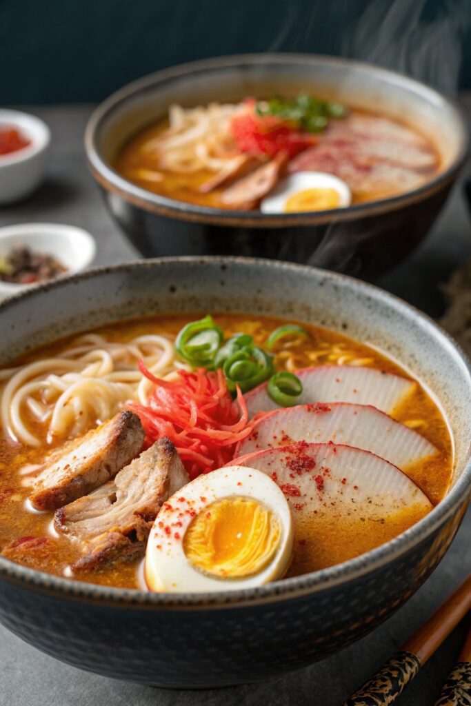 spicy japanese ramen bowls