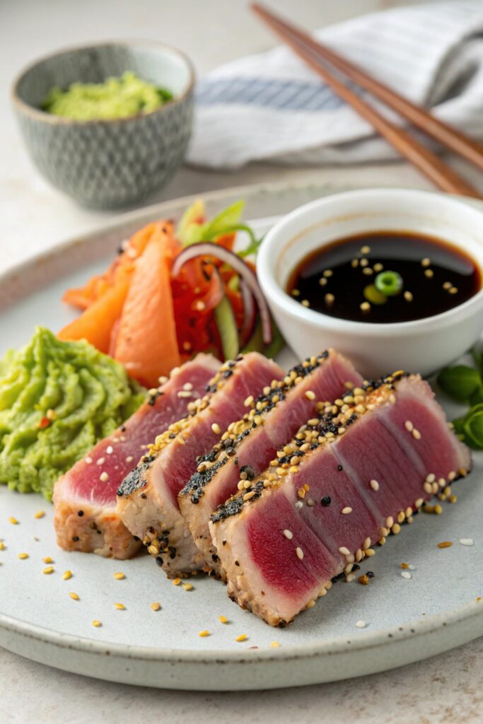 spicy tuna sashimi dish
