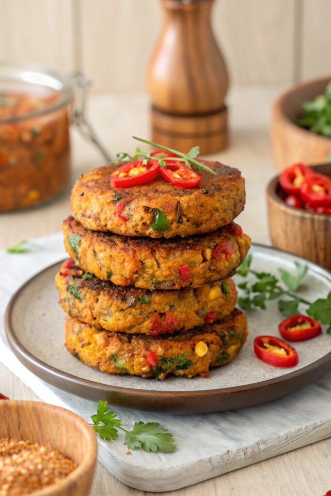 spicy veggie burger patties