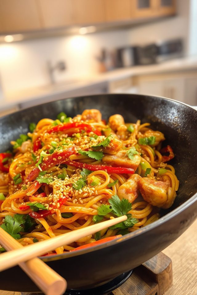 spicy asian noodle dish